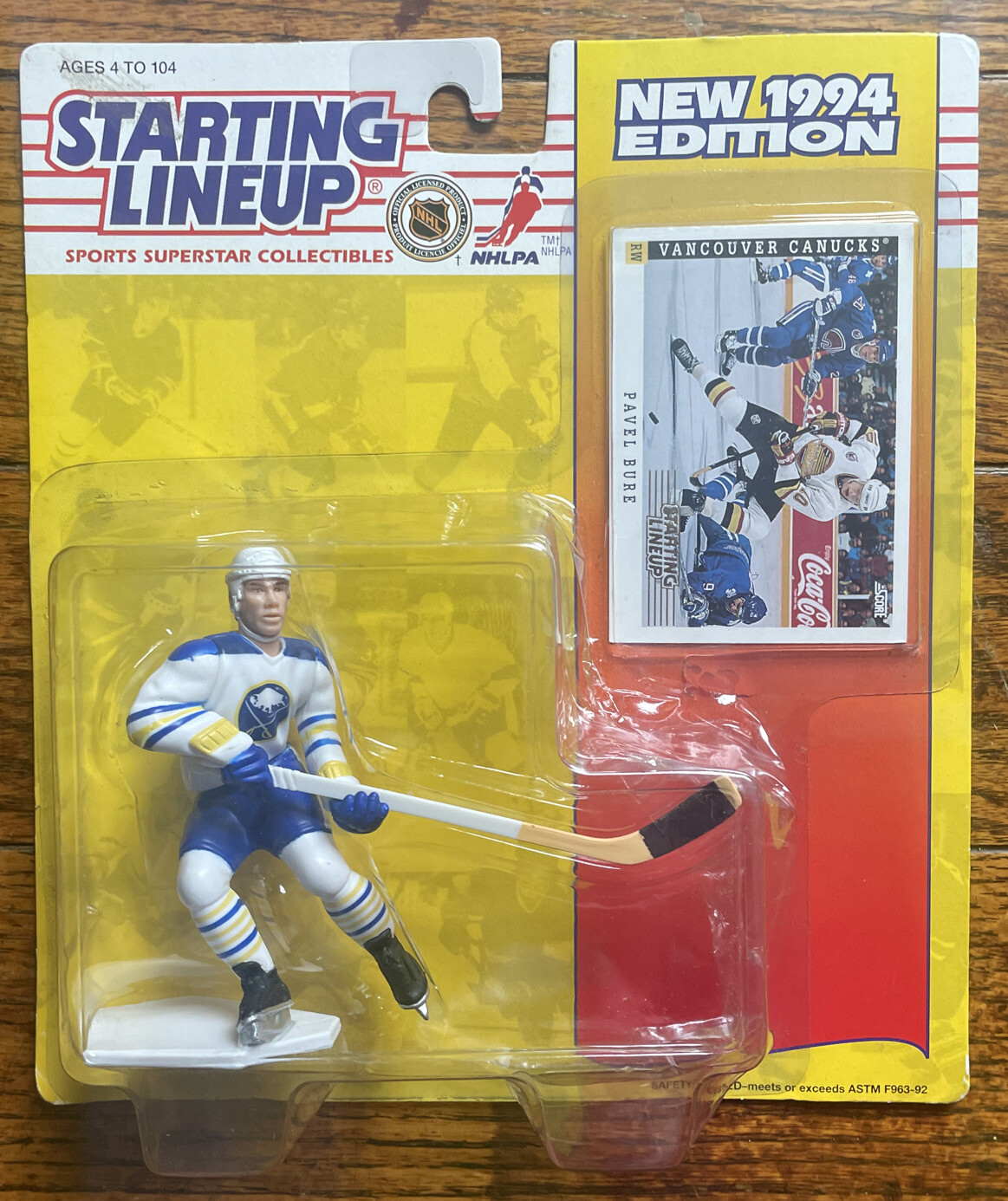 Pavel Bure 1994 Brand New Action Figure & Card Kenner Starting Lineup Canucks