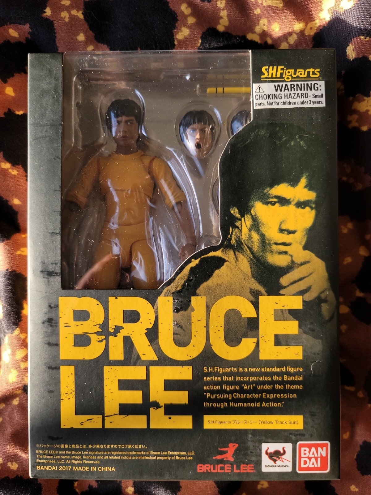 BRUCE LEE BANDAI SH FIGUARTS Yellow track suit **AUTHENTIC, NEW** US Seller
