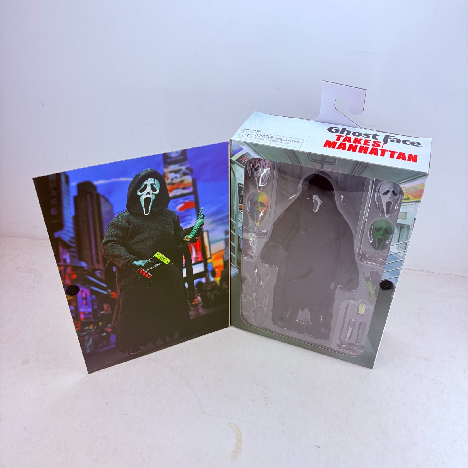 Ghost Face Takes Manhattan Scream w/Weapons 7&Prime; Horror Moive Action Figure Toys
