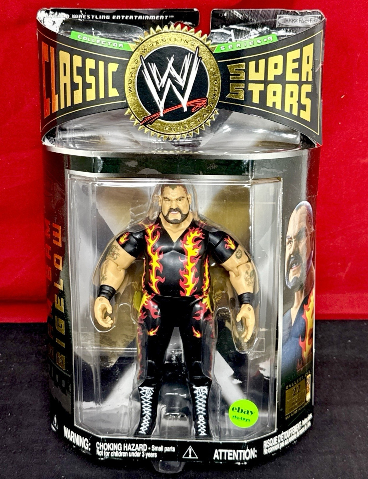 WWE Jakks Classic Superstars Bam Bam Bigelow Series 9 Action Figure WWF Read