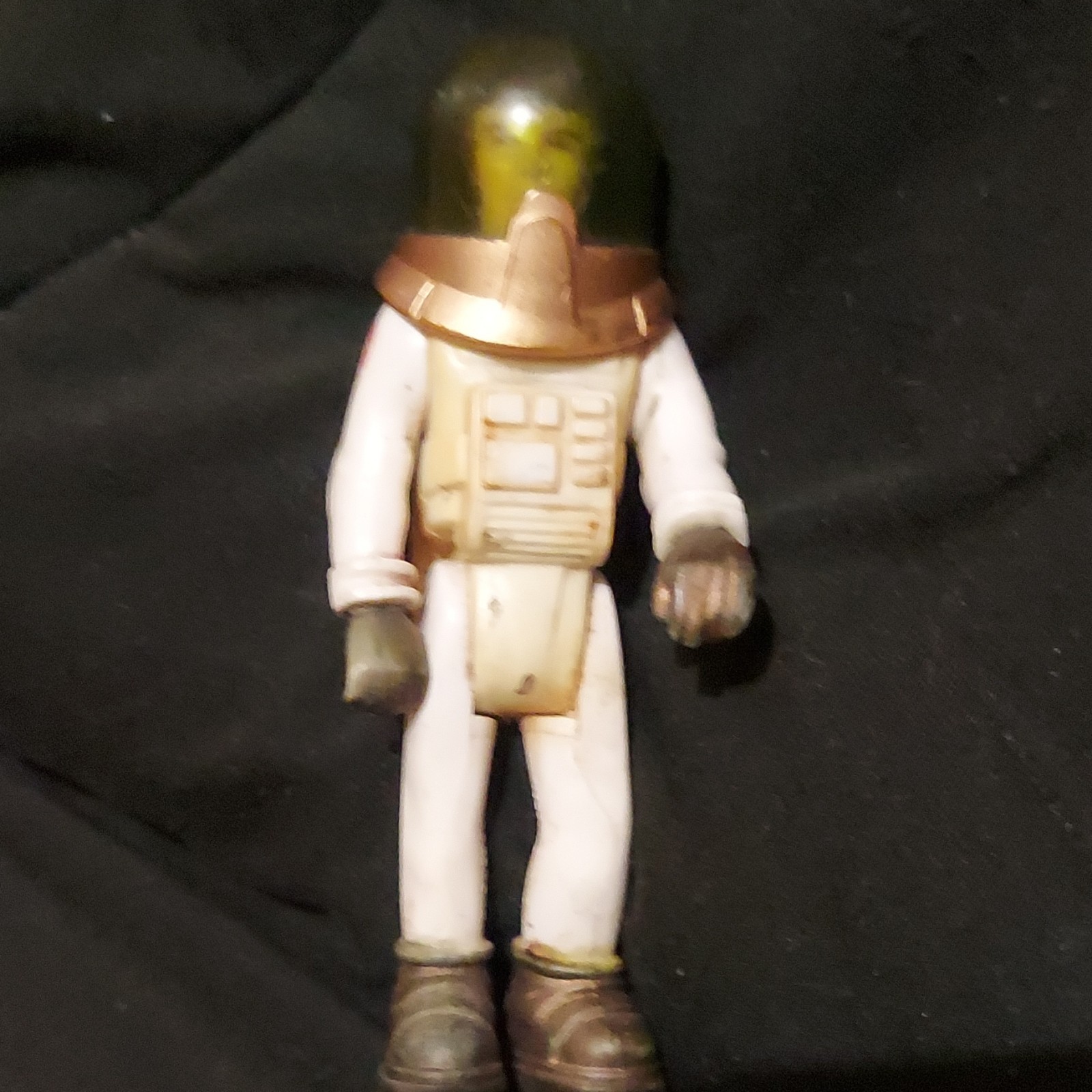 Space Action Figure White Suit Gold Helmet Vintage Less Than 5 in
