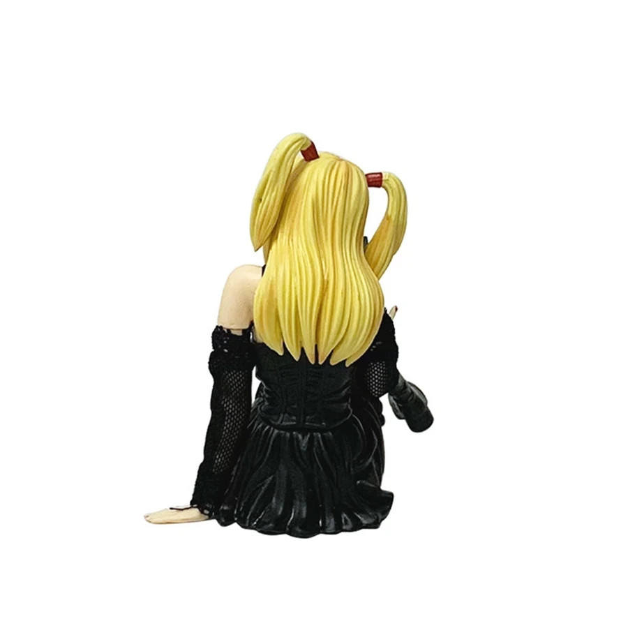 Death Note Misa Amane 10cm Sitting Figure Gothic Leather Dress PVC Model Gift