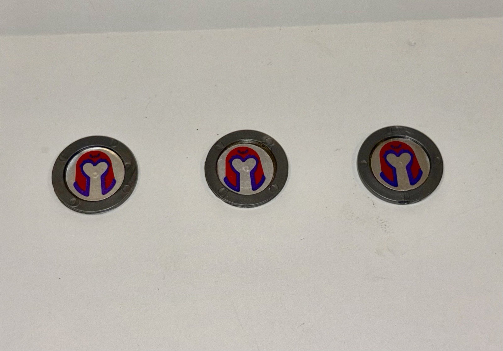 1994 Toy Biz X-Men Magneto Accessory Playset Magnetic Disk Parts Lot of 3