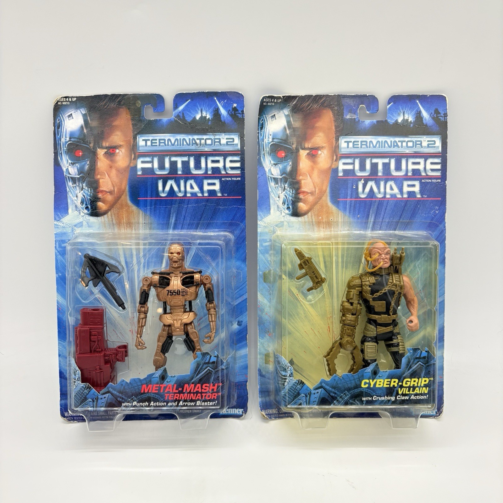 Terminator 2 Future War Cyber-Grip Villain & Metal Mash Action Figure Vtg 1996