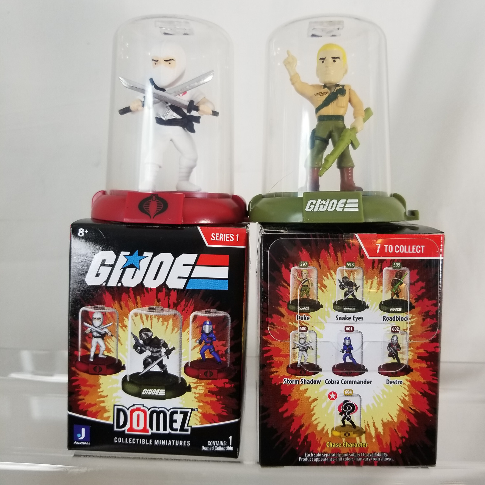 2 GI JOE Domez Mini Figures in Capsules STORM SHADOW & DUKE NEW