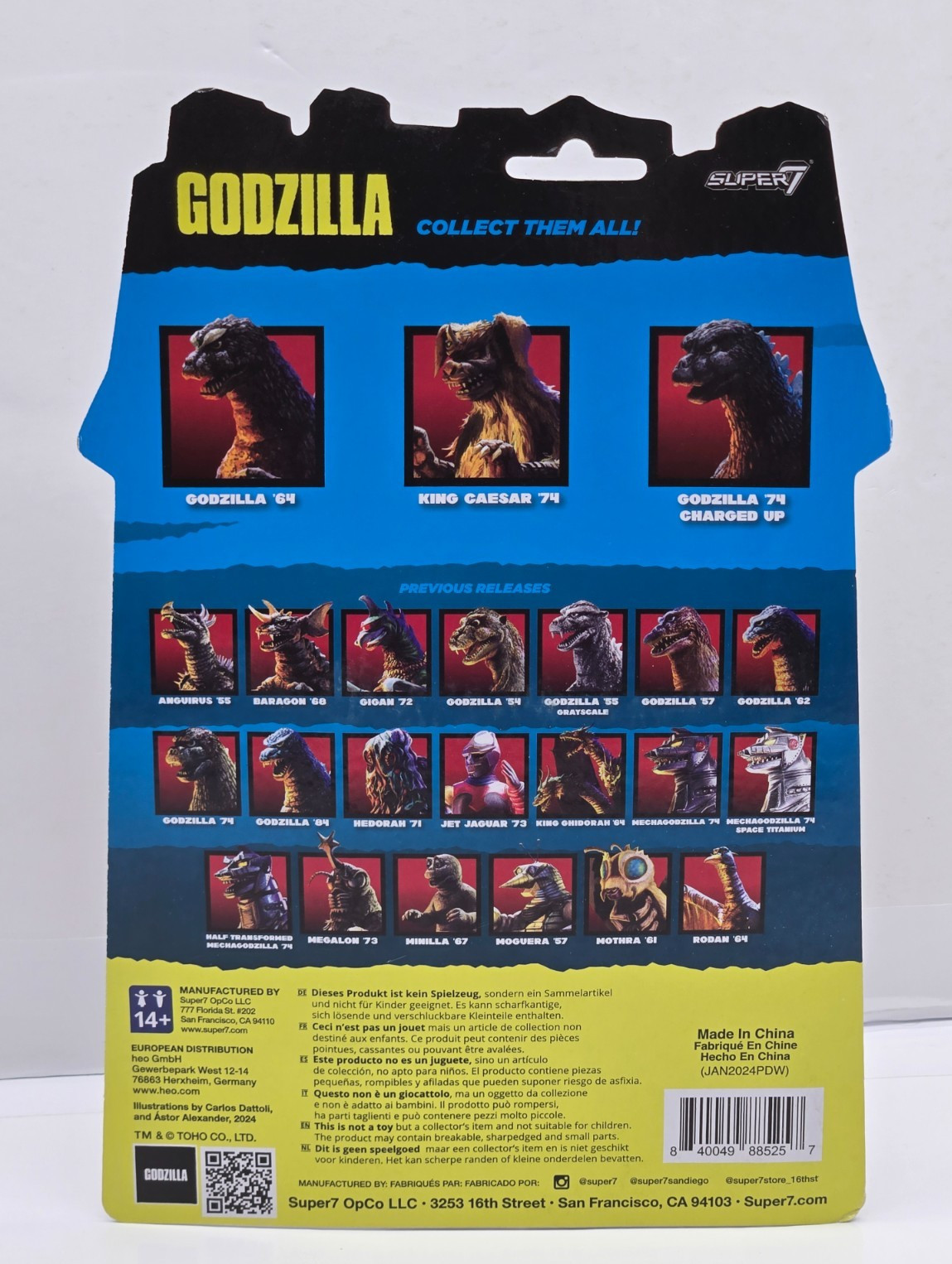Godzilla Super7 Reaction Figure Godzilla &rsquo;64 NIP