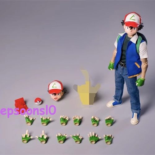 Joy Man Toys Ash Ketchum 1/12 Action Figure Model Anime 6 » Toy Collection New