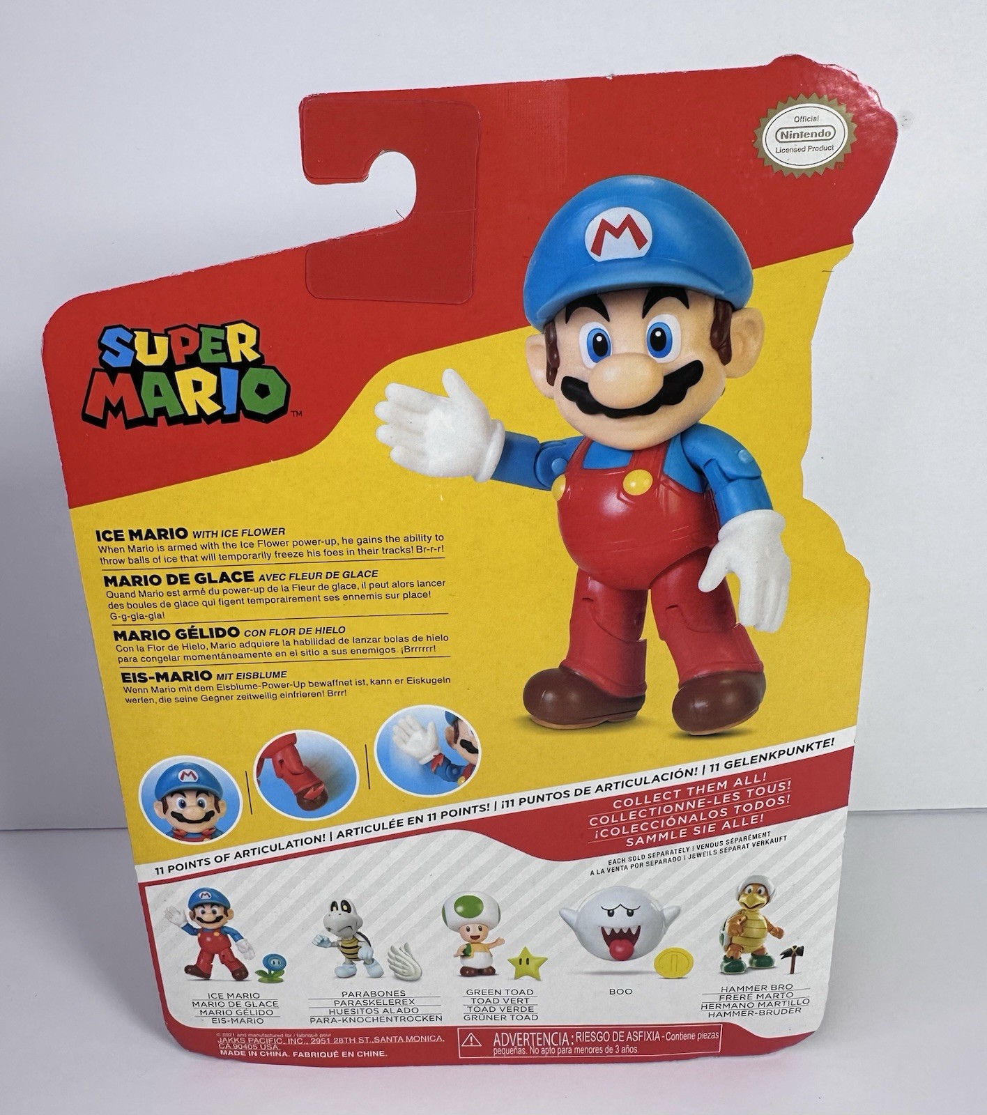 Super Mario « ICE MARIO W/ICE FLOWER » Action Figure 4in Jakks PACIFIC