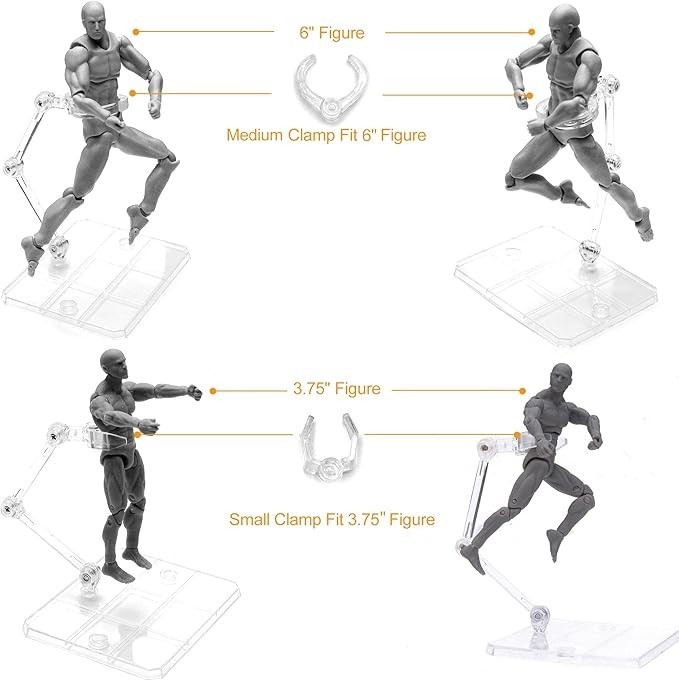 5PC Adjustable HG144 Action Figure Display Base Holder Doll Model Support Stand