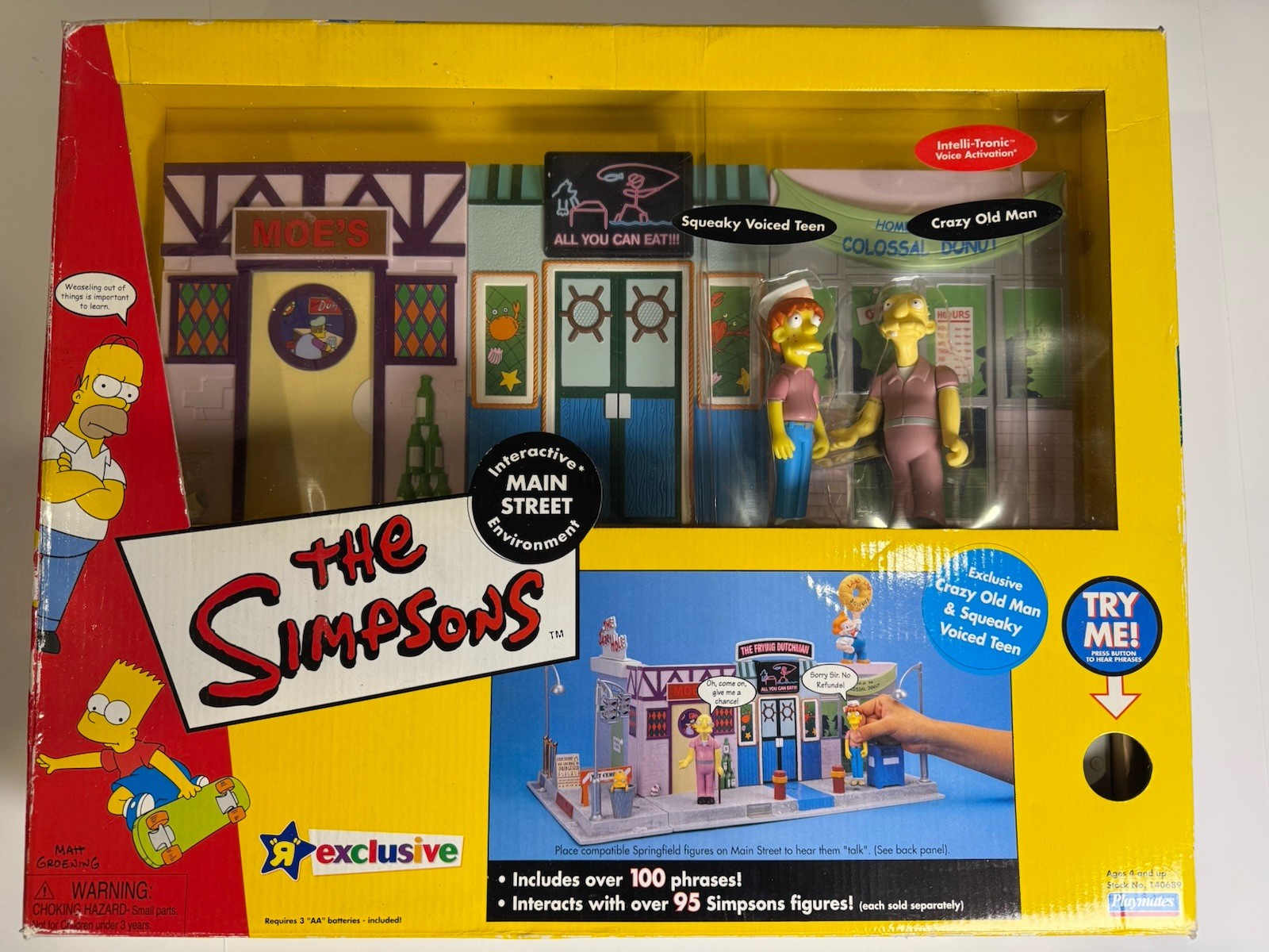 Playmates Simpsons Main Street Interactive Environment 2002 Toys R Us Exclusive
