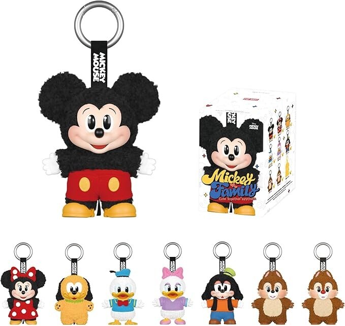 POP MART Disney Mickey Family Cute Together Keychain Blind Box