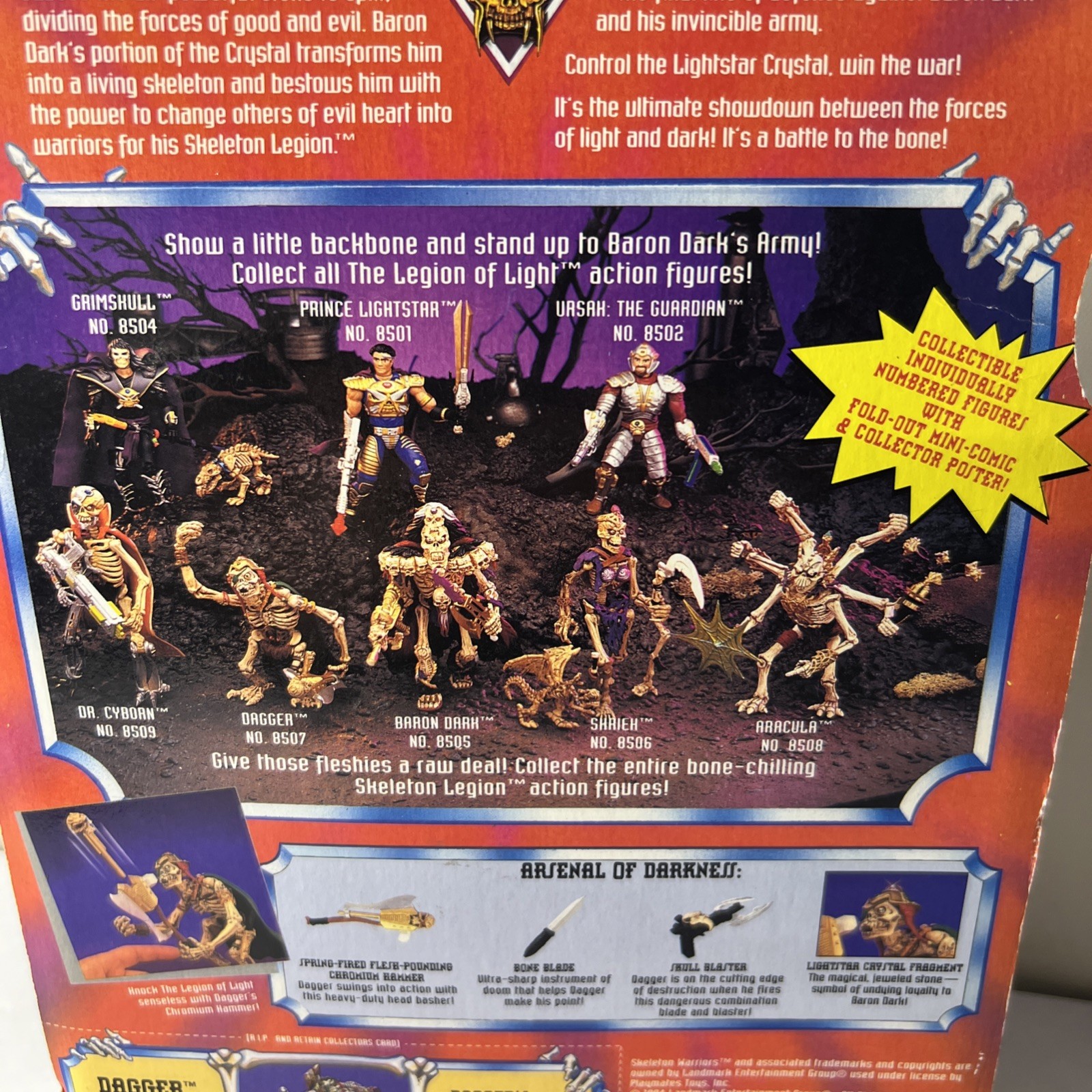 1994 Skeleton Warriors Dagger Figure Playmates JC
