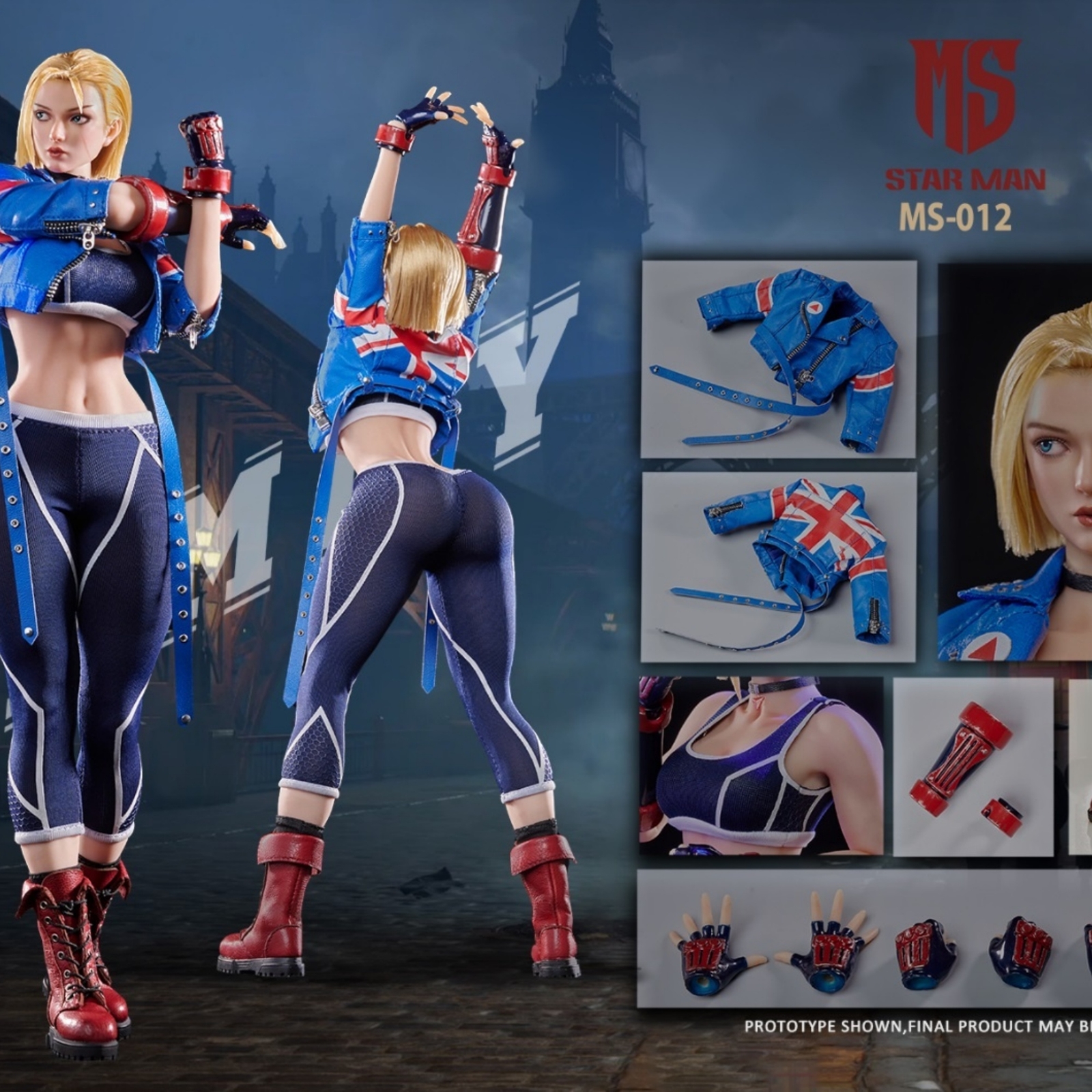 STARMAN MS-012 1/6 Female Agent Blue Bee Action Figure Model