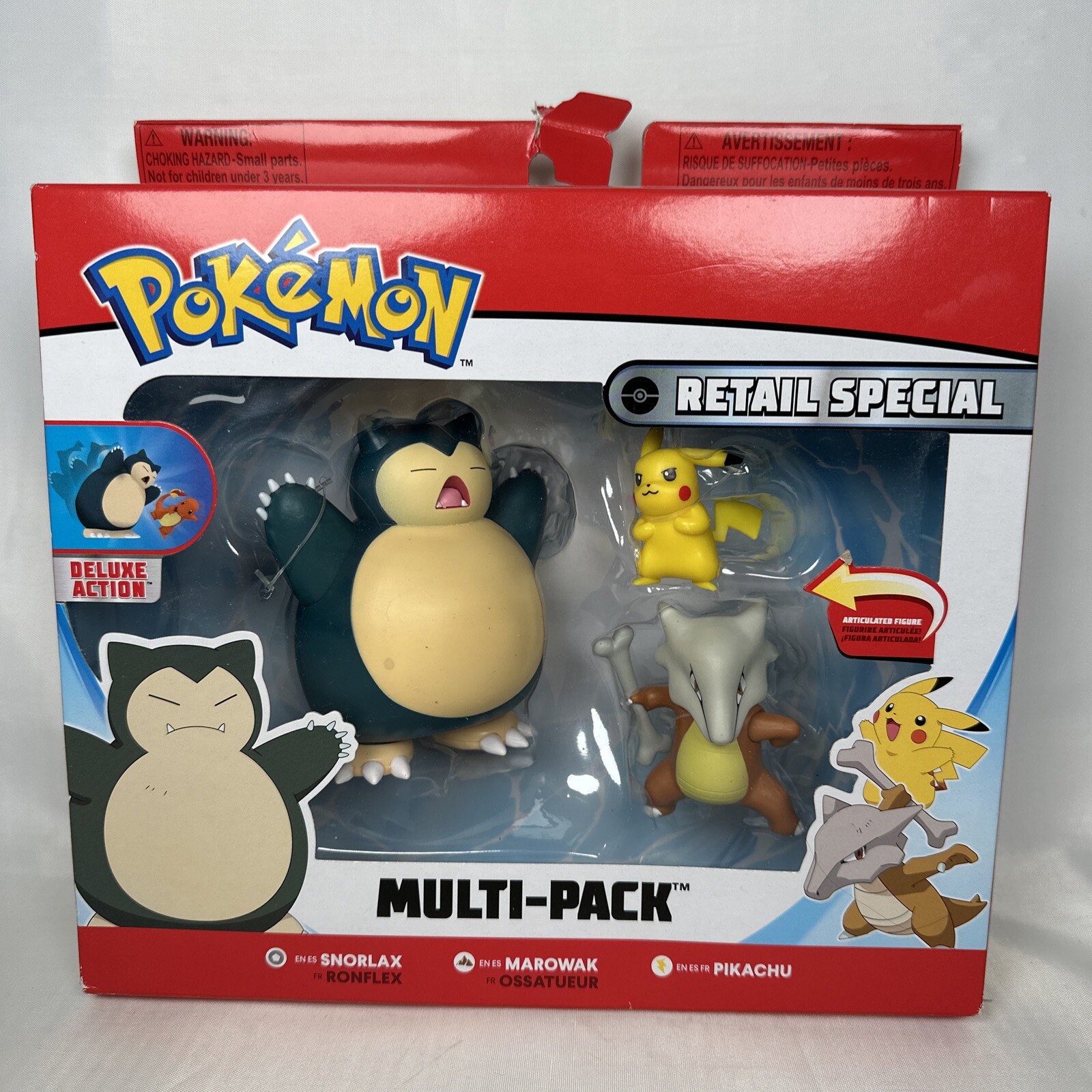 Pokemon Pikachu, Snorlax Marowak Multi Pack Retail Special 2020 Rare Minor Wear