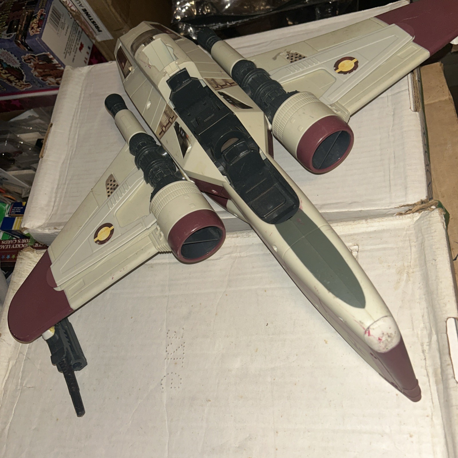 Hasbro Star Wars 2005 Revenge Of The Sith ARC-170 Fighter Ship ROTS Incomplete