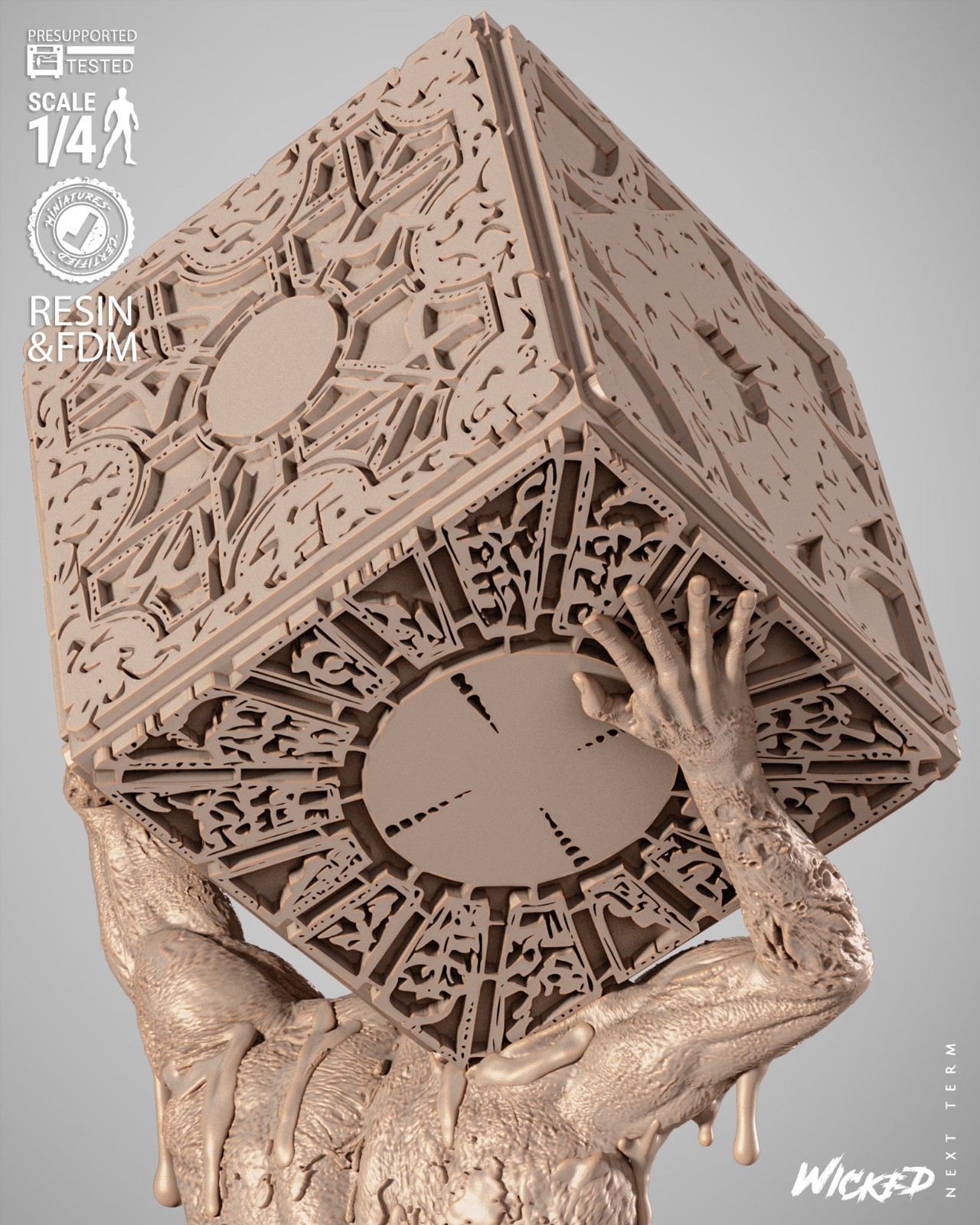 3D Printed Fan Art Hellraiser Diorama by Wicked3d