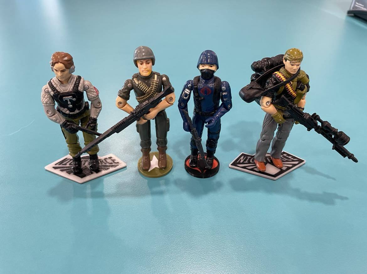 GI Joe Stand. Action Figure Display Stand. Retro Vintage GI Joe Stands.