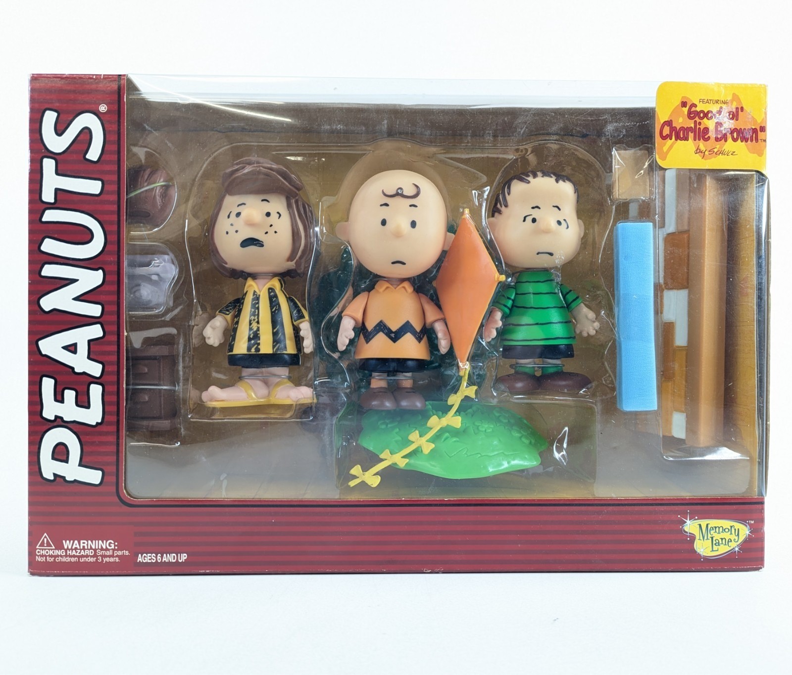 Vintage Peanuts Gang Figure Set Memory Lane 2002 Good ol’ Charlie Brown! NIB