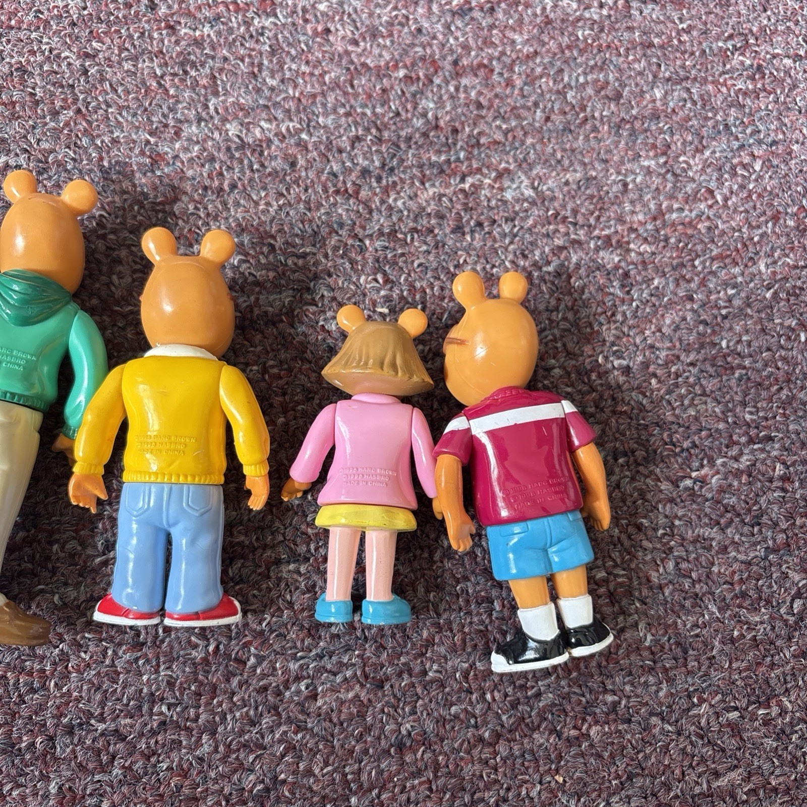 Vtg Hasbro 1996 PBS Kids Arthur Family Figurines 5 Piece Posable Figure Toy Set