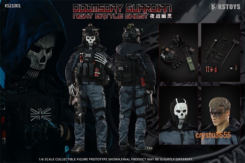 FLAGSET KS21001 Night War Ghost Simon Riley 1/6 Action Figure In Stock