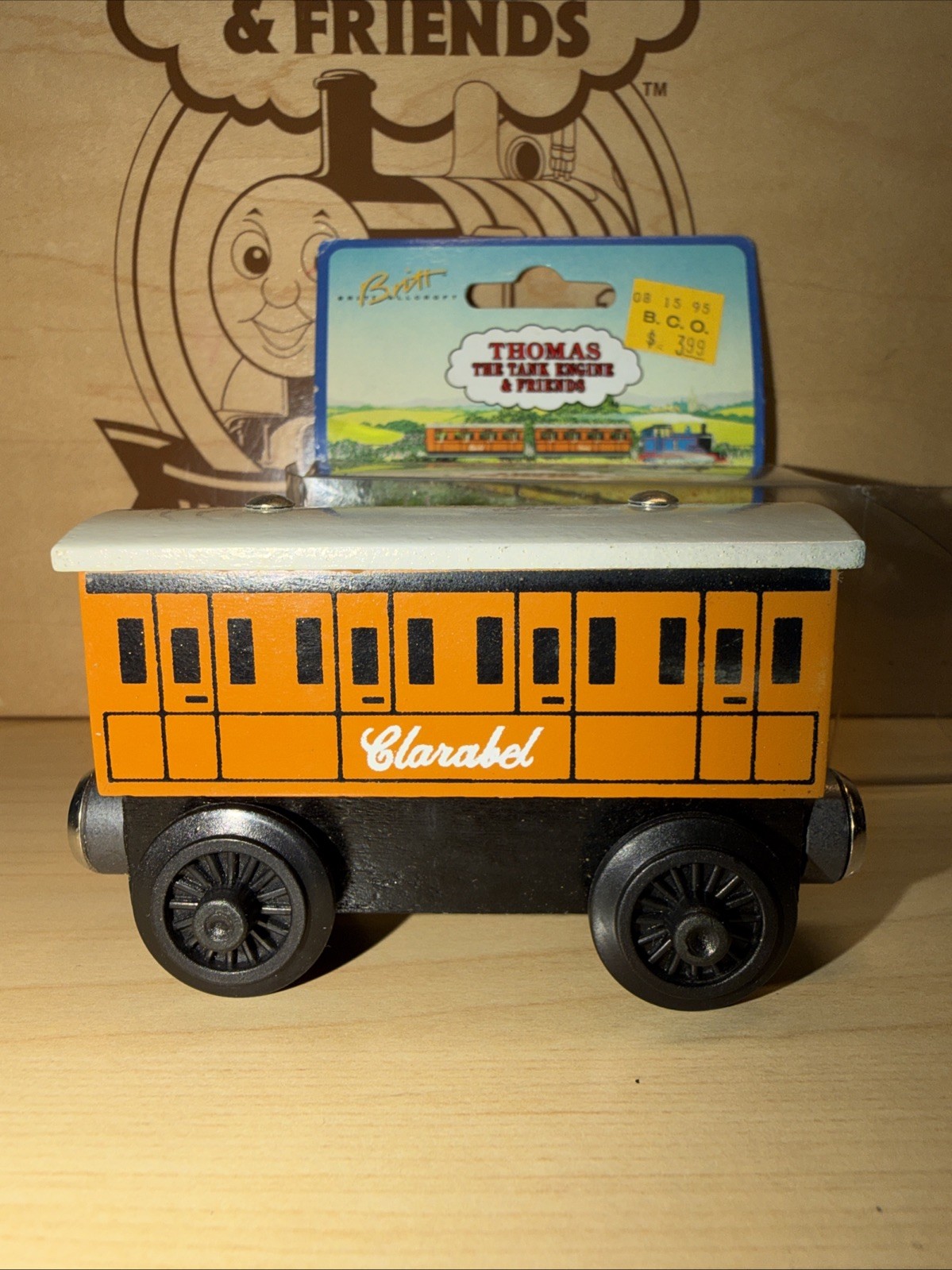 CLARABEL COACH ! THOMAS FRIENDS TRAIN WOODEN 1994 Learning Curve NEW OPEN BOX