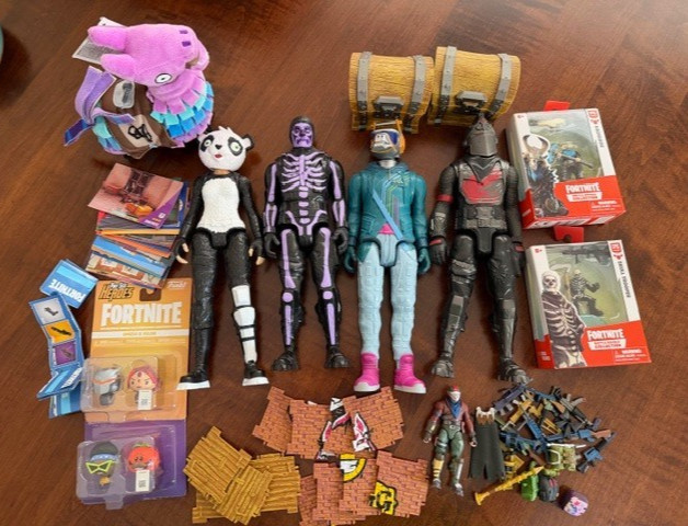 Huge Lot Fortnite Toys Action Figures Accessories Weapons Trading Cards Plush