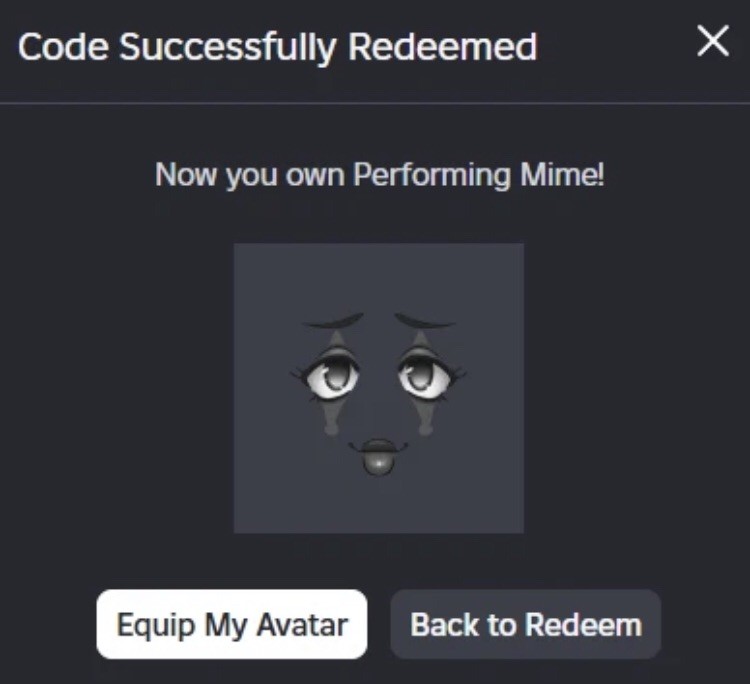 Robl0x | Performing Mime Arsenal Street Performer Series 9 – RARE Toy Code