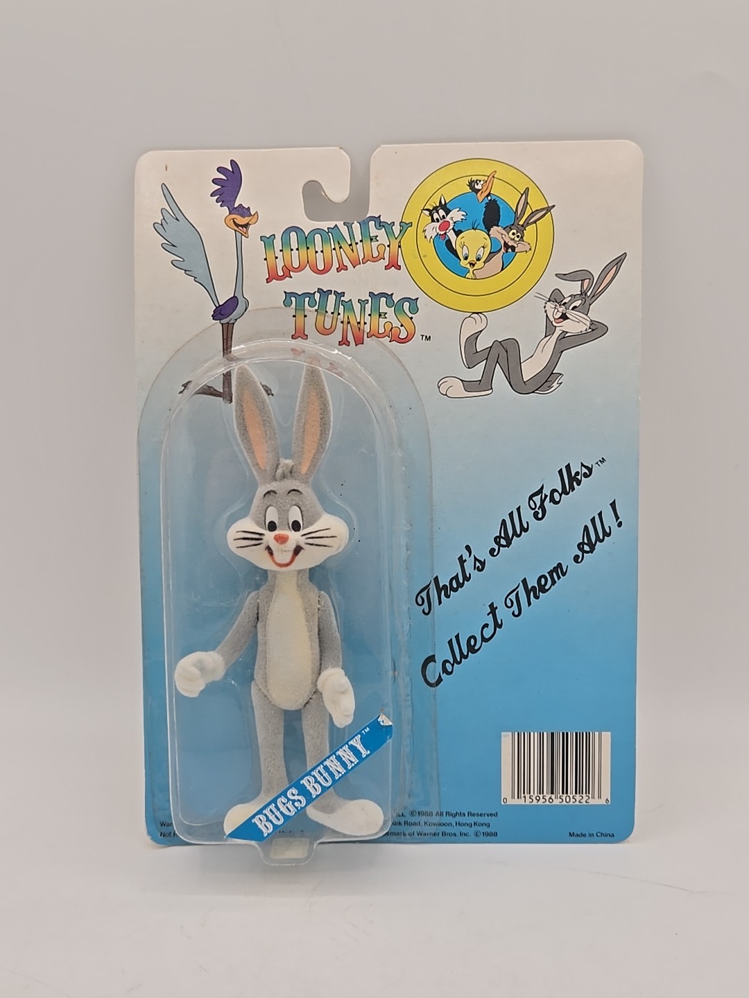 Vintage Bugs Bunny Action Figure Looney Tunes 1988 Lucky Bell WB Toy SEALED
