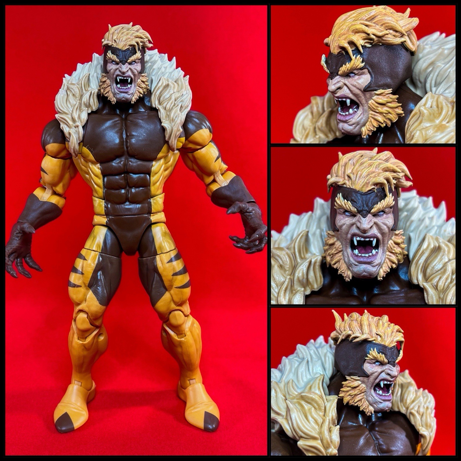 Custom (Made To Order) Marvel Legends Painted Sabertooth Headsculpt