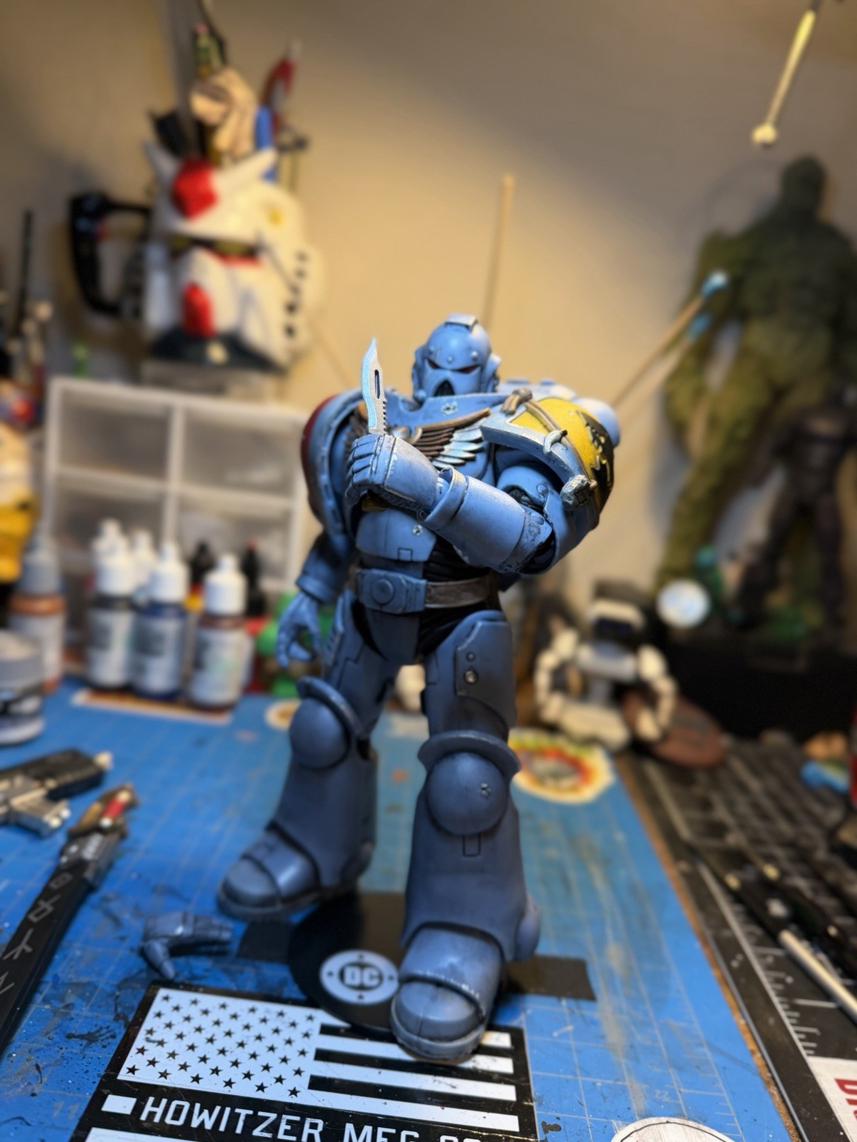 McFarlane Toys Warhammer Space Wolves Grey Hunter Custom Battle Damaged Figure