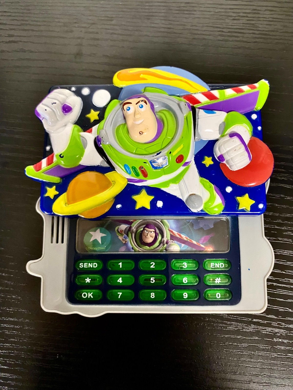 buzz lightyear disney toy phone – 3×1.5V LR44(AG13) not tested collectable!