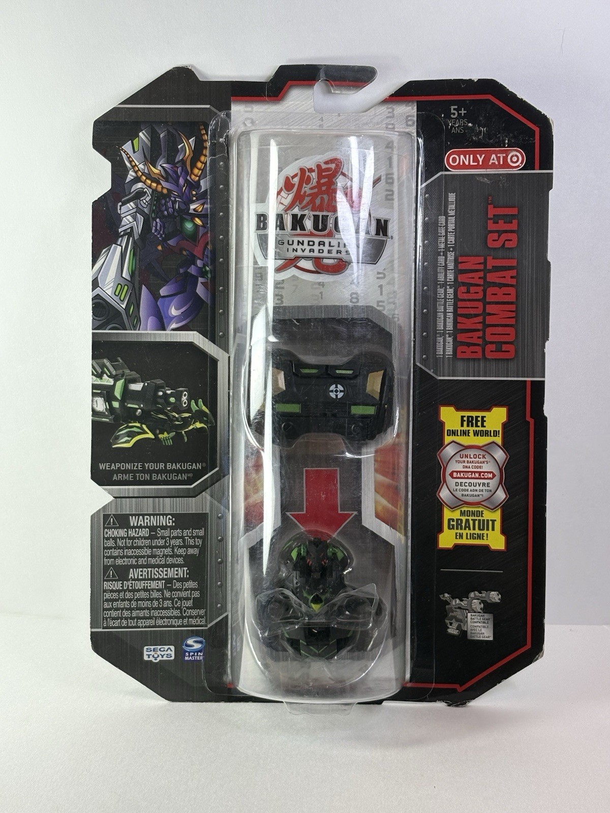 BAKUGAN Gundalian Invaders Combat Set: Gold BOOMIX & Darkus LINEHALT Target
