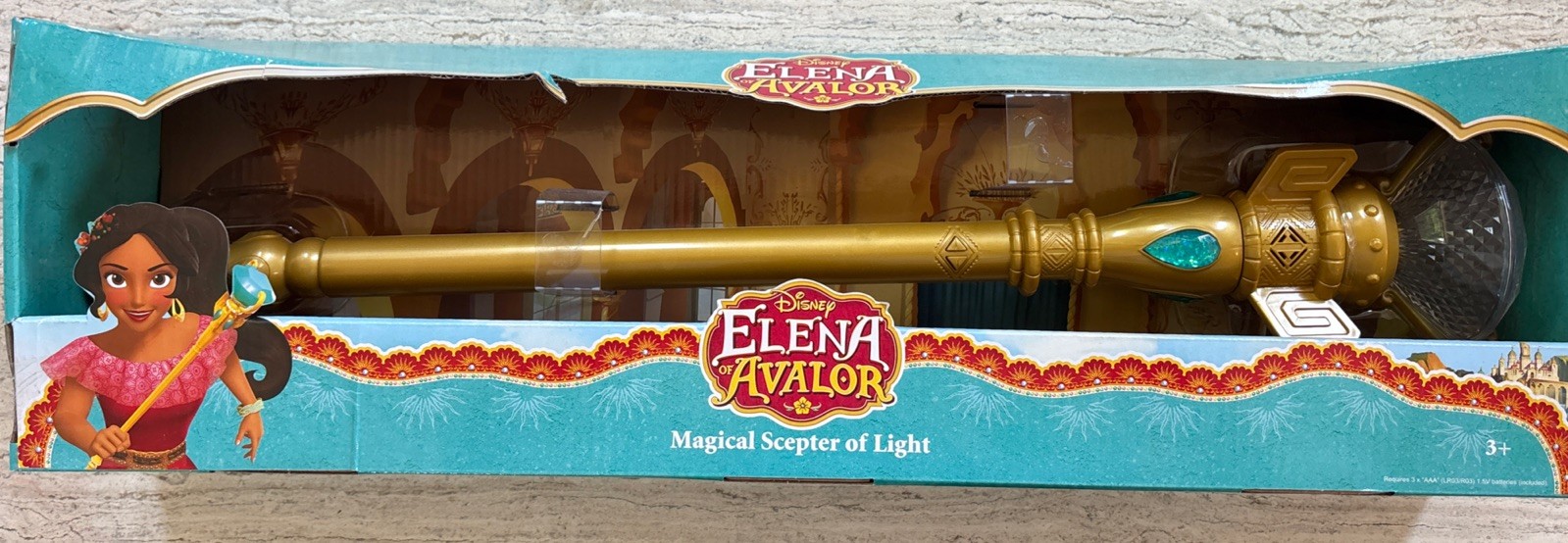 Disney Elena of Avalor MAGICAL SCEPTER OF LIGHT Power Wand Lights & Sounds NEW