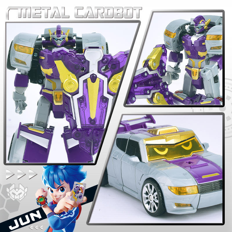 Metal Cardbot 7-11&Prime; Transform Figure Boys Kids Toy Car Truck Plane Vehicle Robot