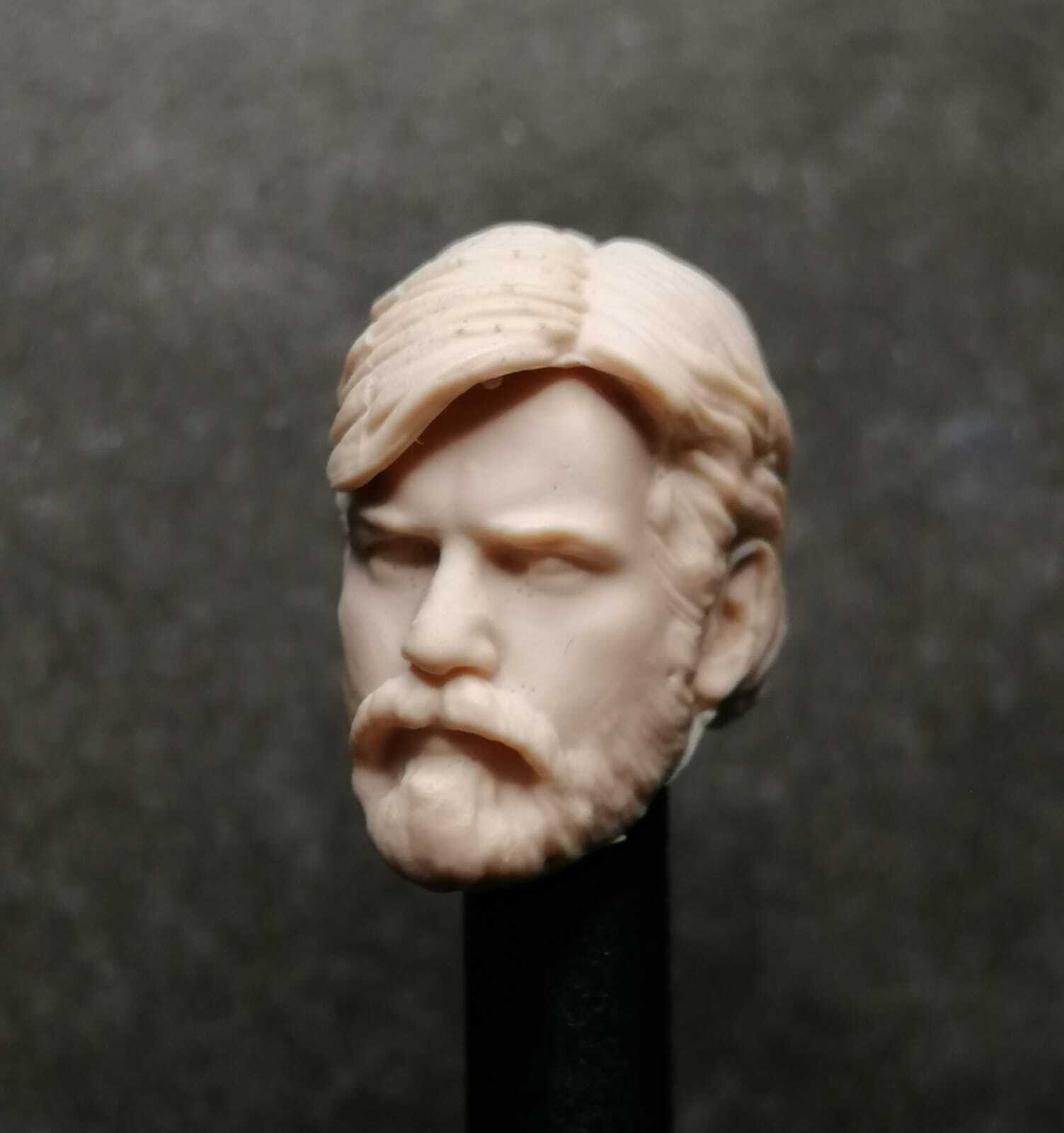 180 OBI WAN CLONE WARS starwars custom male HEADCAST for ACTION FIGURE
