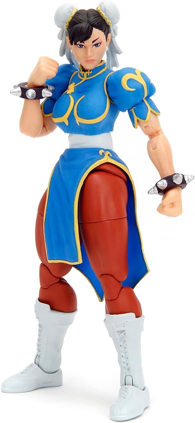 Street Fighter II Chun Li Official 6&Prime; Action Figure Toys for Kids and Adults