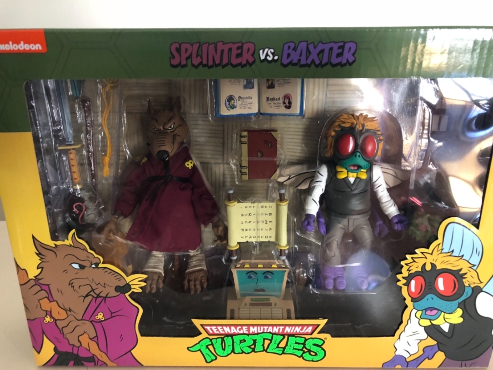 🔥 NECA TMNT Cartoon SPLINTER VS BAXTER TARGET EXCLUSIVE 2 pack 🔥