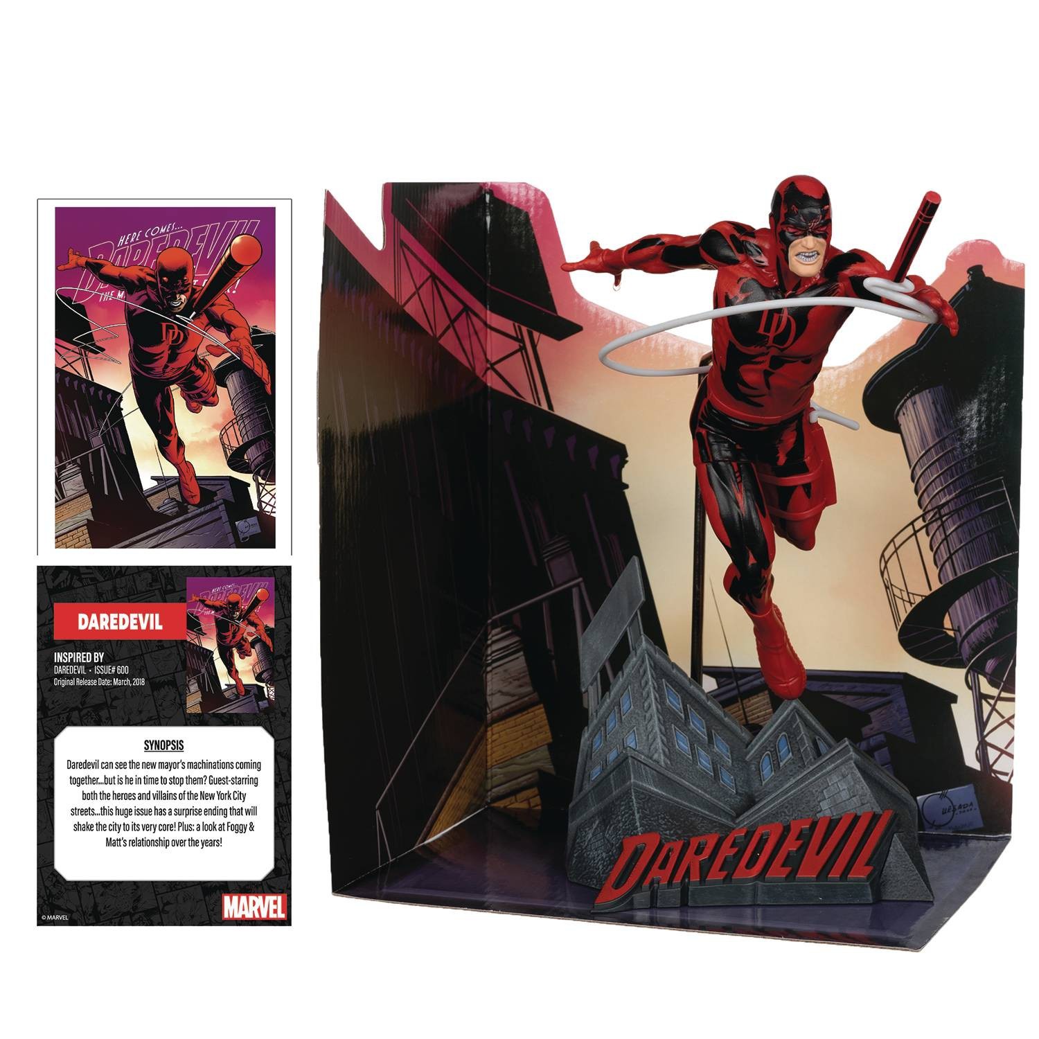 McFarlane Toys Marvel Daredevil Posed Figure with Scene [Daredevil #600]