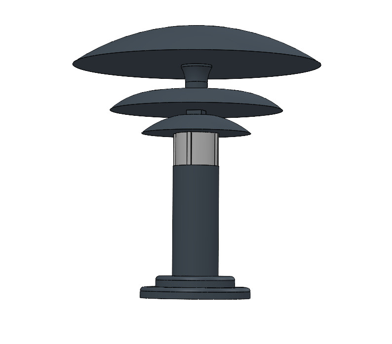 Custom Sci-Fi Light Tower for 3.75&Prime; (1:18) Scale Futuristic Diorama Prop Display