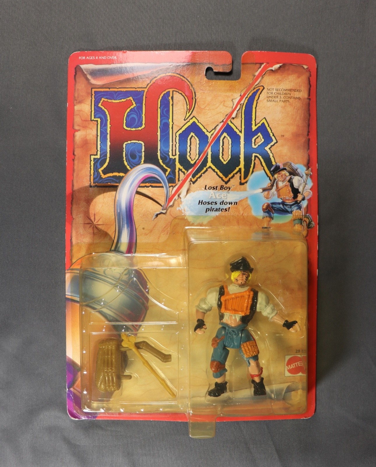 1991 Mattel Hook Peter Pan Lost Boy ACE Action Figure in Package