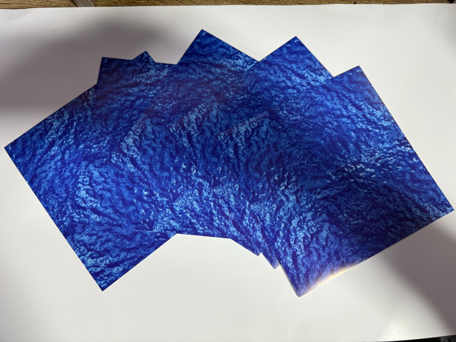 Blue Water Base Accessory Sheets for Action Figures and Dioramas -5 Count