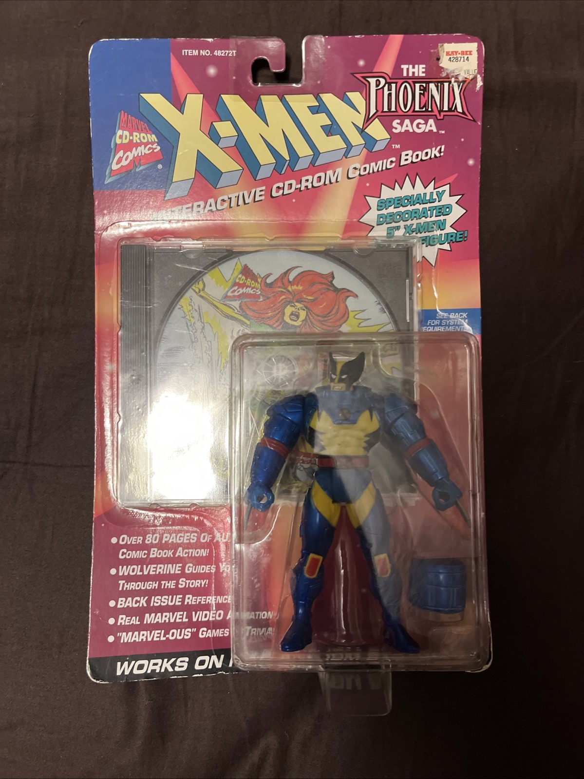 WOLVERINE Action Fig & Interactive CD-ROM Comic Book X-Men The Phoenix Saga A8