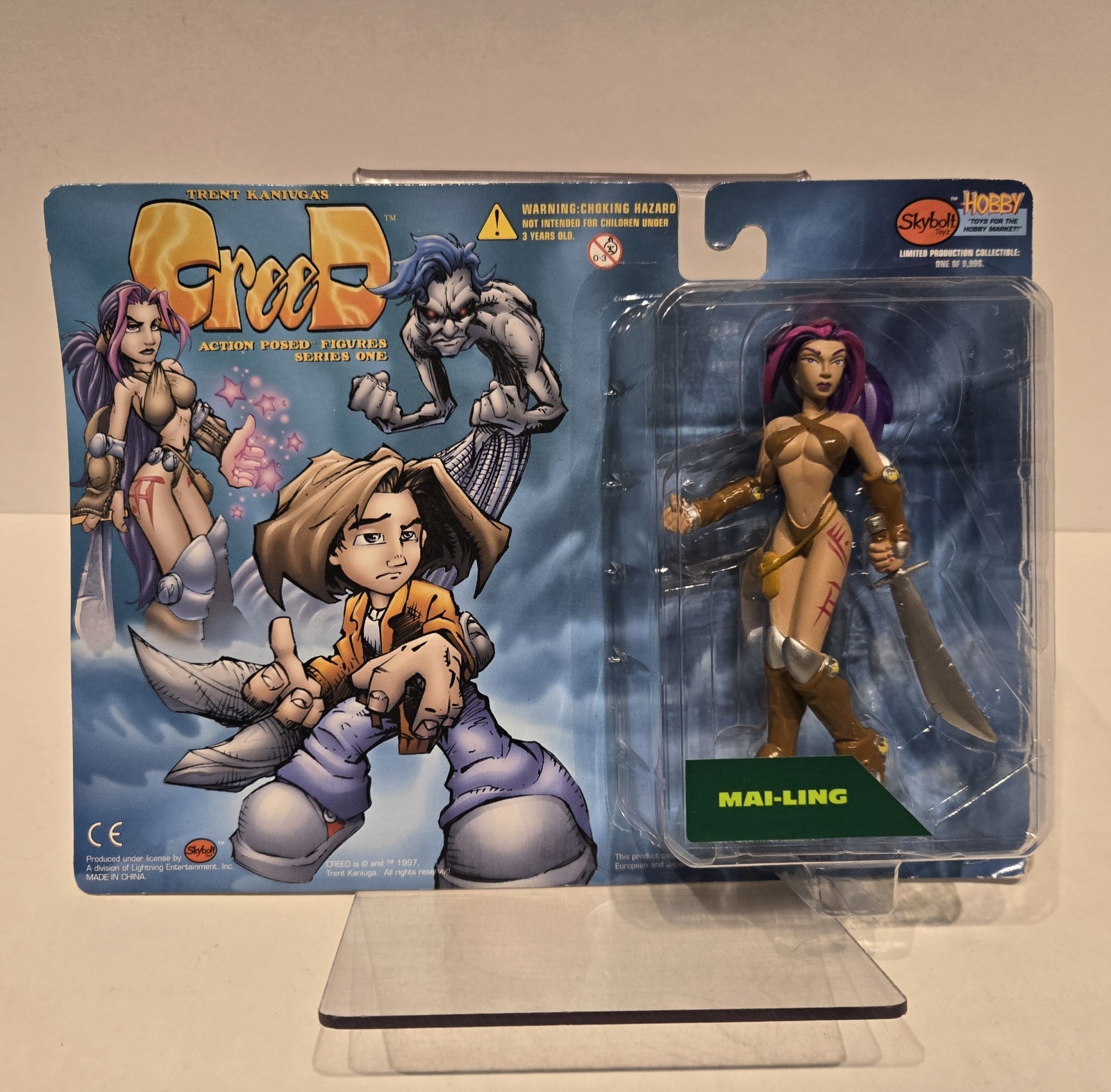 Vintage 1997 Skybolt Toyz Creed 5&Prime; MAI-LING Action Figure SEALED NEW Series 1