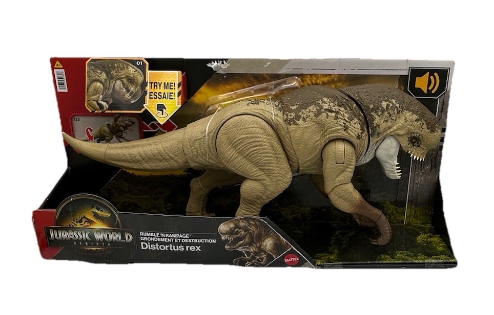 Jurassic World Rebirth Distortus Rex 22&Prime; Rumble N Rampage Dinosaur New In Box