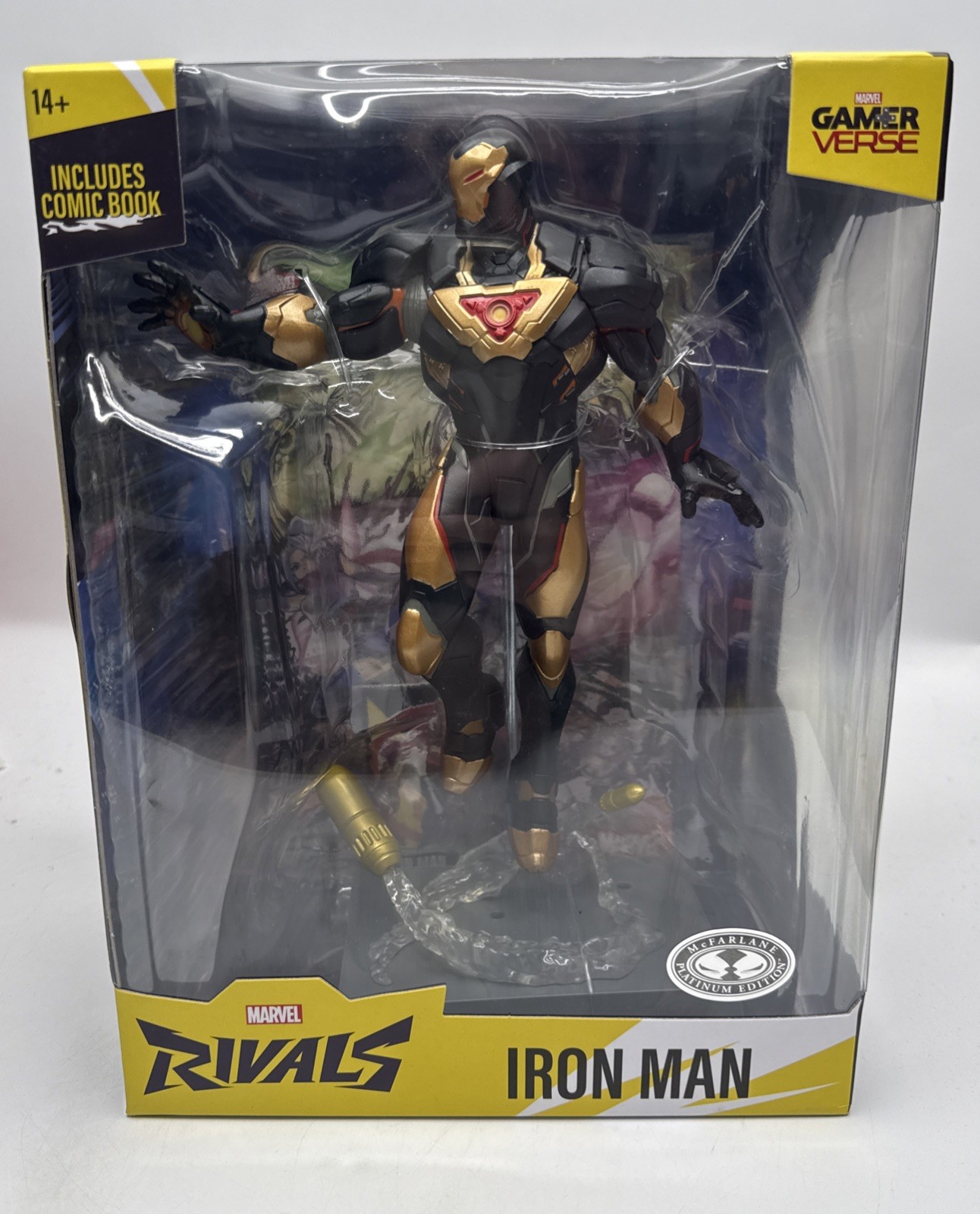 McFarlane Marvel Rivals Iron Man PLATINUM EDITION CHASE Black & Gold 1:6 Statue