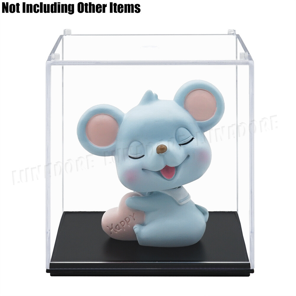 US Clear Acrylic Plastic Display Case Perspex Box Dustproof Protection Cube 10cm