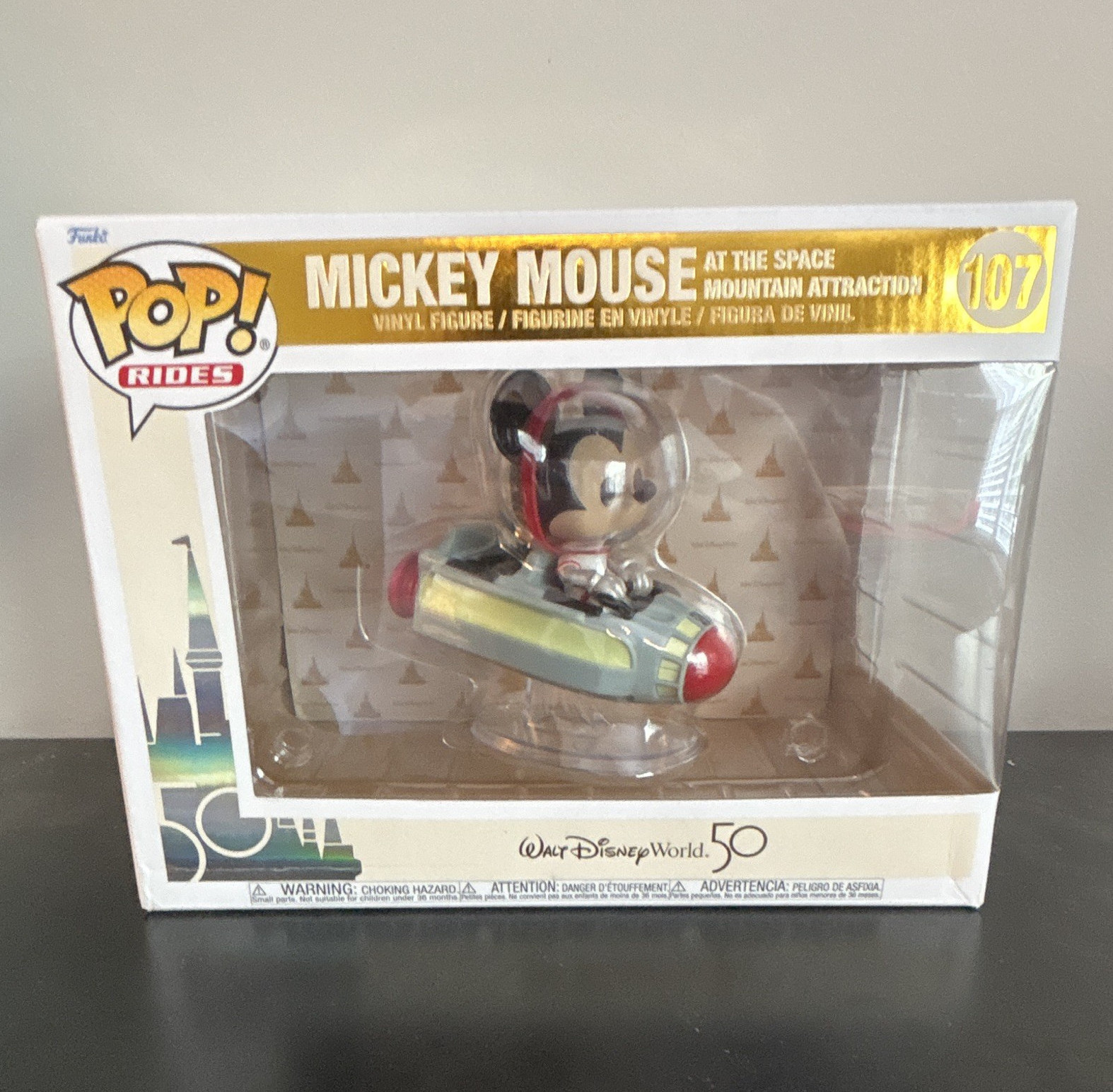 Funko Pop Rides! Mickey Mouse Space Mountain Attraction #107 Disney World 50th