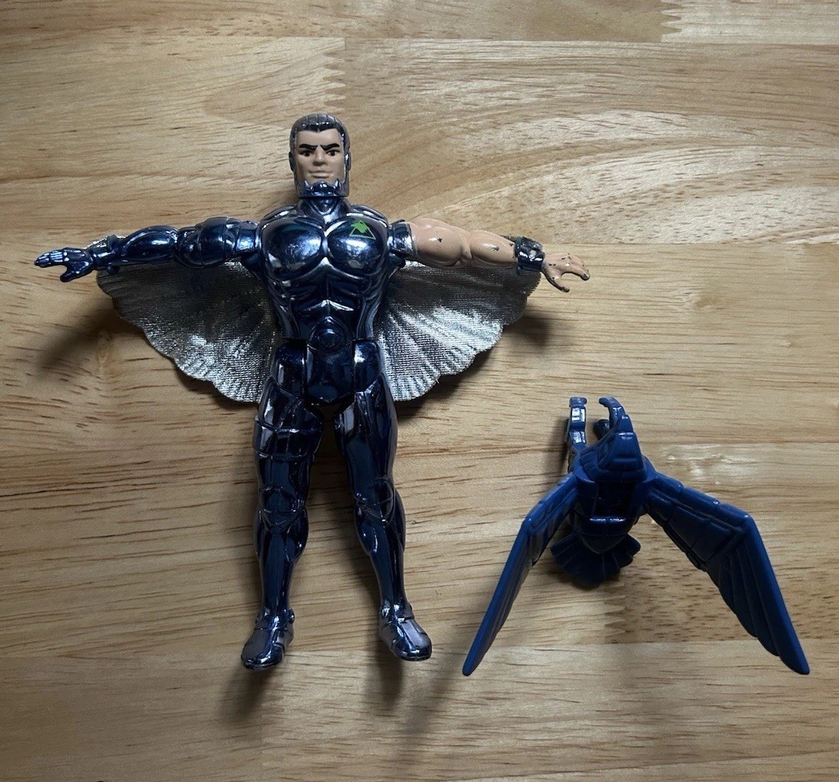 Vintage Silverhawks Steelwill Action Figure with Stronghold bird 1986 Kenner 86