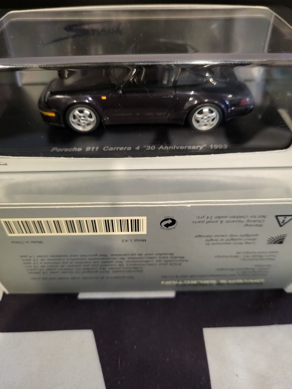 Porsche 911 Carrera 1993 Driver&rsquo;s Selection 1:43 BLACK 1/43 SPARK Die Cast NEW