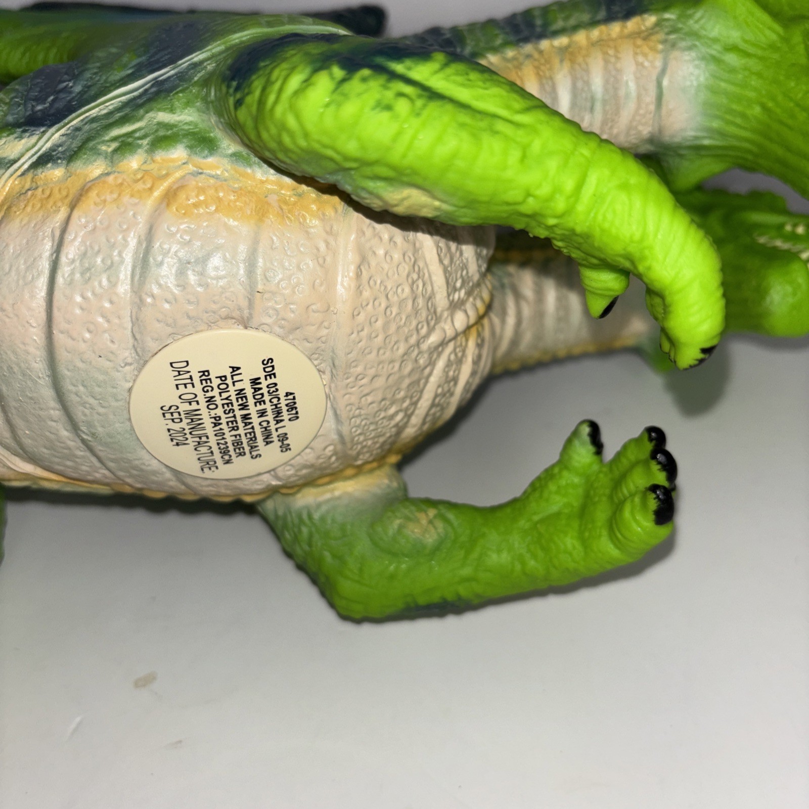 Wild Earth Jumbo Double Headed Dragon Figure Soft Rubber 15&Prime; Toy Green Blue Wing